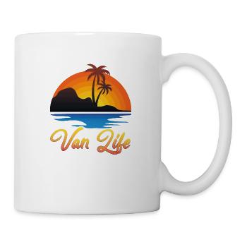 Van Life Sunset Beach Design - Mug - white - Right