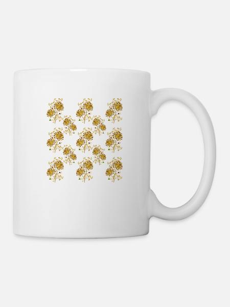 Blumen - Tasse - Weiß