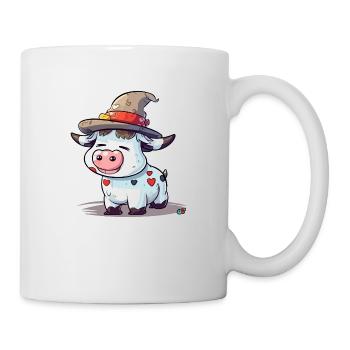Adi la vache au chapeau - Mug blanc - blanc - Droite