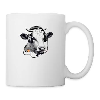 Jiji the audiophile cow - Mug - white - Right