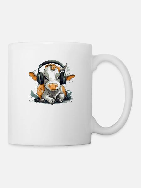 Milly la vache audiophile - Mug blanc - blanc