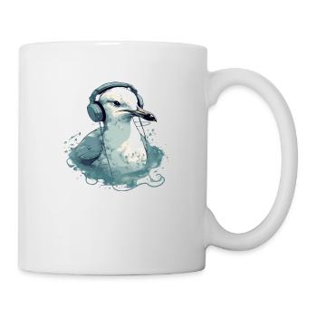 Mila the audiophile seagull - Mug - white - Right