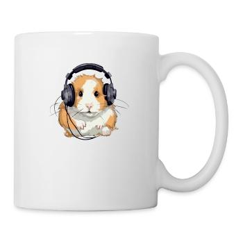 Mike, der audiophile Hasmter - Tasse - Weiß - Rechts