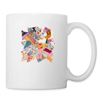 Patchwork de tissu n°2 - Mug blanc - blanc - Droite