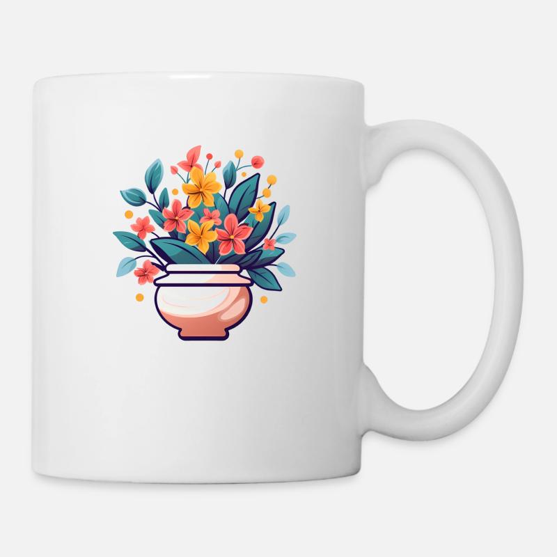 Pflanzen - Tasse - Weiß