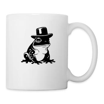 Grenouille avec chapeau - Mug blanc - blanc - Droite