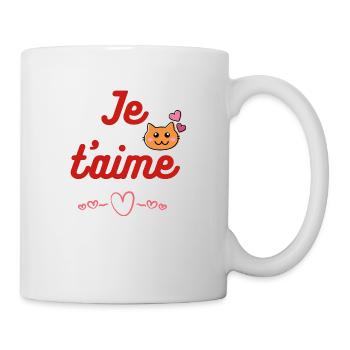Cat Love - French I Love You - Mug - white - Right