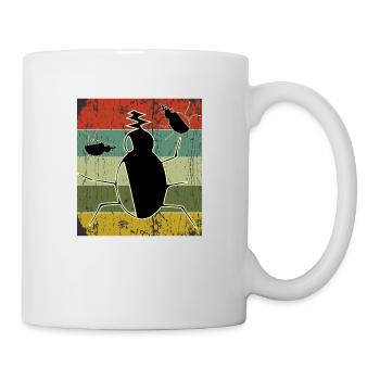 Vintage- Sonnenuntergangs-Design - Tasse - Weiß - Rechts