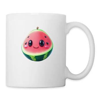 Sweet Watermelon Face Fruit Cadeau d’été - Mug blanc - blanc - Droite