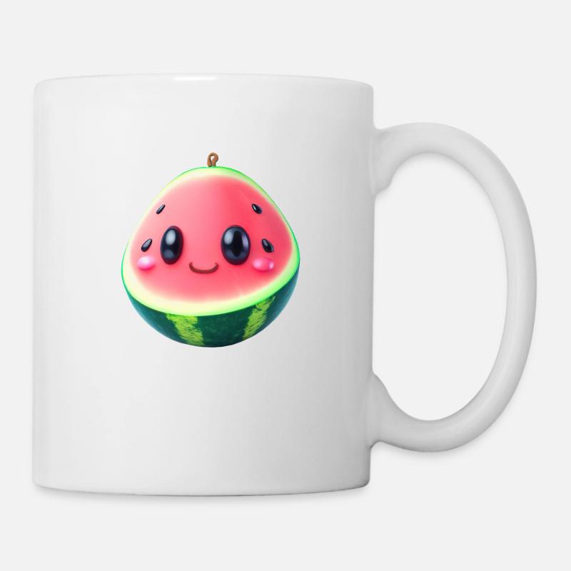 Sweet Watermelon Face Fruit Summer Gift - Mug - white