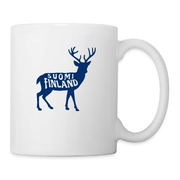 Suomi Finnland Hirsch - Tasse - Weiß - Rechts