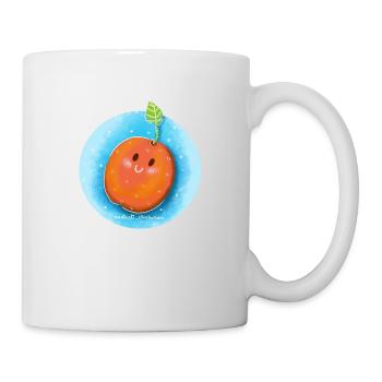 Pfirsich - Tasse - Weiß - Rechts