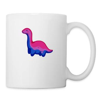hugadino bi dino, cute dinosaur - Mug - white - Right