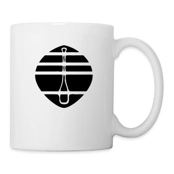 Logo de la pagaie noire - Mug blanc - blanc - Droite