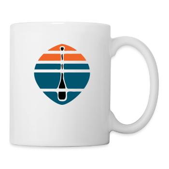 Paddel Sonnenuntergang Logo - Tasse - Weiß - Rechts