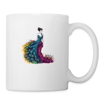 Peacock fashion designer - Mug - white - Right