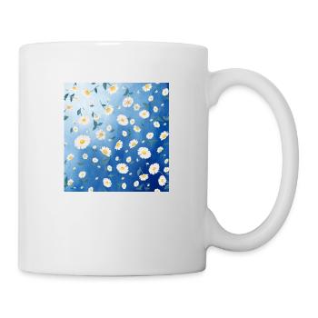 Vintage Kamille Blume Vintage Chamomile Flower - Tasse - Weiß - Rechts