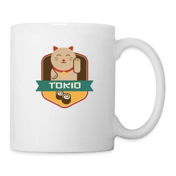 Katze in Tokio - Tasse - Weiß - Rechts