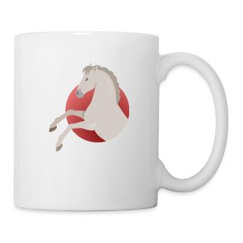 Pferde - Tasse - Weiß - Rechts