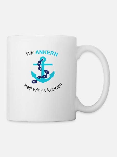 Ankern - Tasse - Weiß