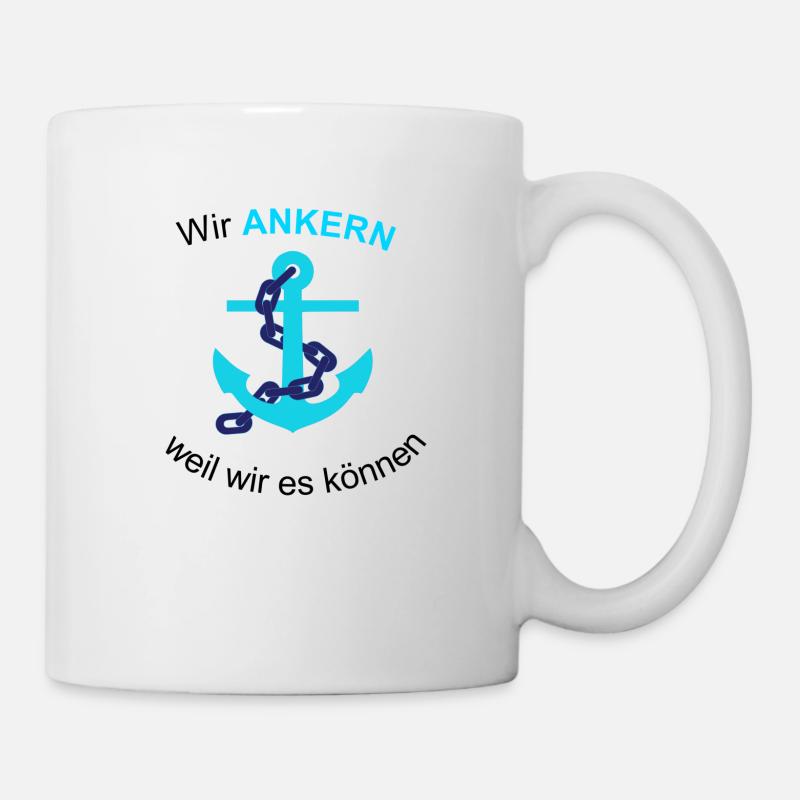 Ankern - Tasse - Weiß