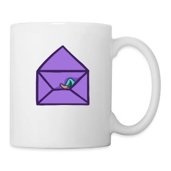 hugadino Dino Post, cute dinosaur - Mug - white - Right