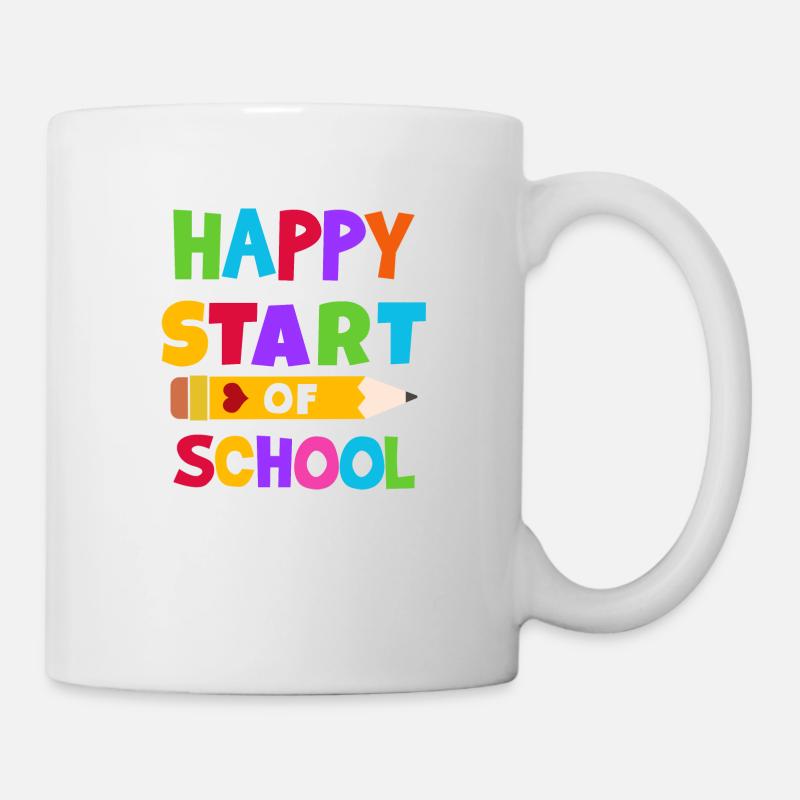 Froher Schulstart Schulbeginn Geschenk - Tasse - Weiß
