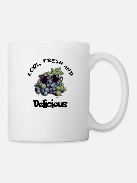 Kühl, frisch und lecker - Tasse - Weiß