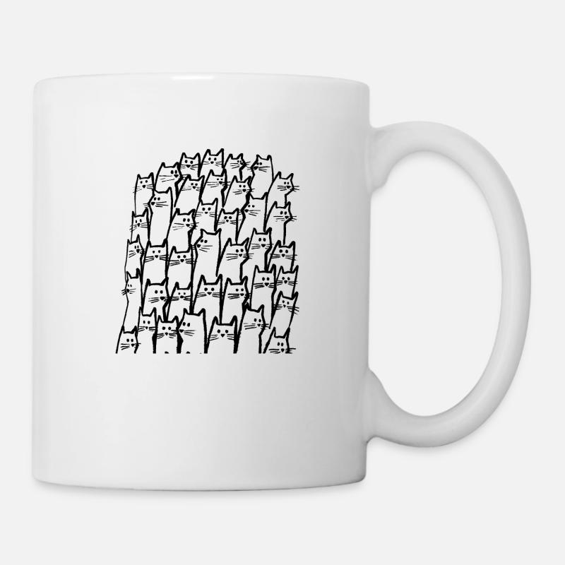 Cats In Black - Mug - white
