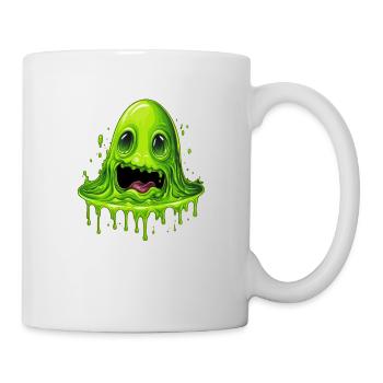 Grünes Slime Monster - Tasse - Weiß - Rechts