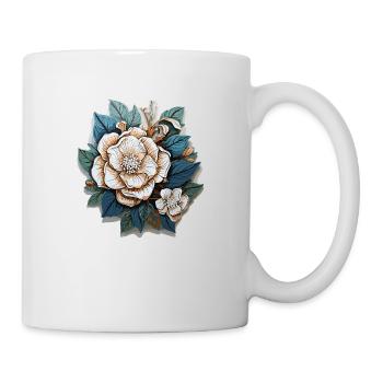 White flowers - Mug - white - Right