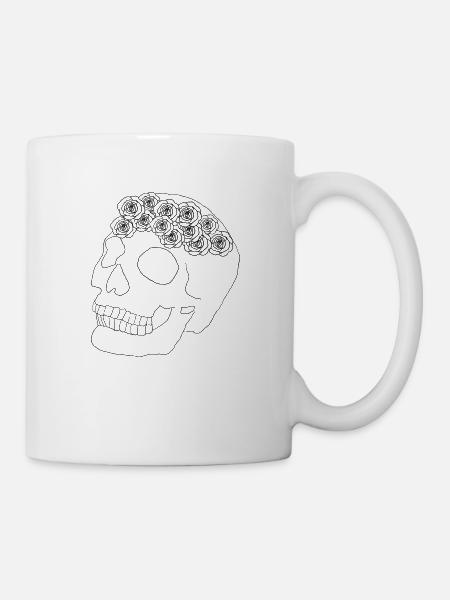 Calavera con Rosario - Mug blanc - blanc