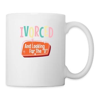 Lustiges Scheidung Glücklich Geschieden und - Tasse - Weiß - Rechts