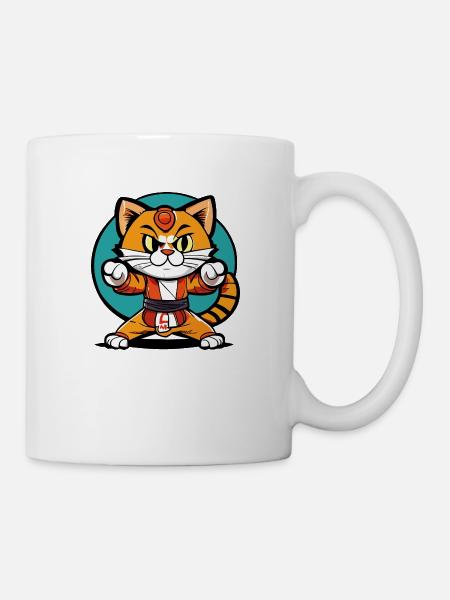 Ninja Cat Karate Kitty - Mug - white