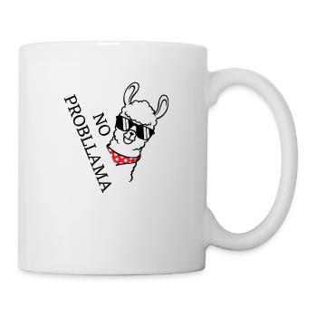 No probllama - llama funny - Mug - white - Right