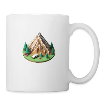 camping montagne - Mug blanc - blanc - Droite