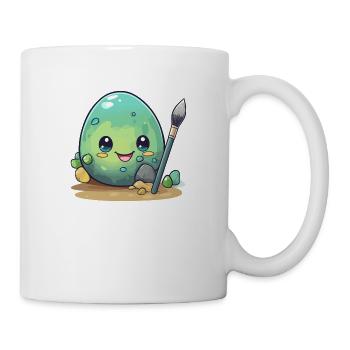 Egg with brush - Mug - white - Right