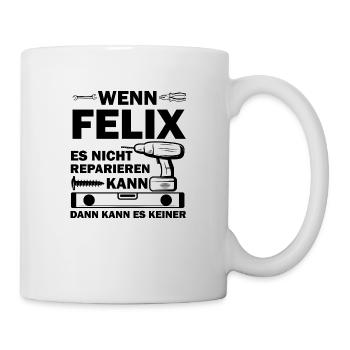 Handwerker Handyman Handwerk Werkzeug Baustelle - Tasse - Weiß - Rechts