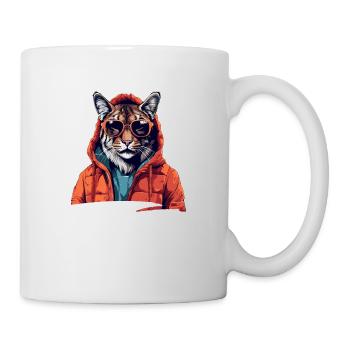 Street style lynx | Lynx lovers - Mug - white - Right