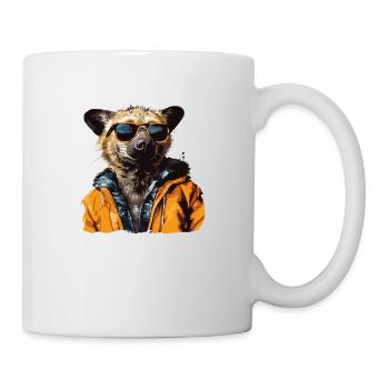 Gefleckte Hyäne im Streetstyle | Hyänen-Liebhaber - Tasse - Weiß - Rechts
