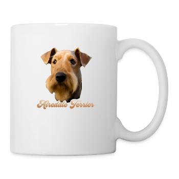 Airedale Terrier - Tasse - Weiß - Rechts