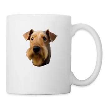 Airedale Terrier - Tasse - Weiß - Rechts