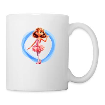 Ballet girl blue - Mug - white - Right