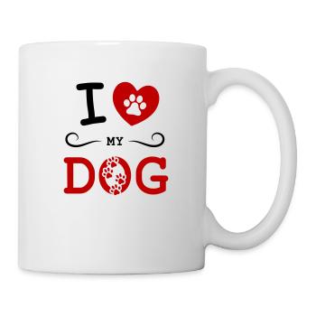 I love my dog - Mug - white - Right