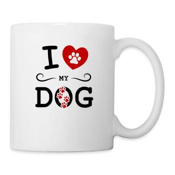 I love my dog - Mug - white - Right