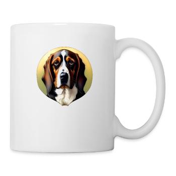 Basset Hound - Tasse - Weiß - Rechts