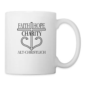 Alt Christlich Faith Hope Charity - Tasse - Weiß - Rechts