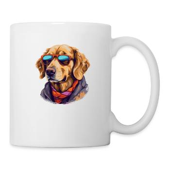 Golden retriever on the streets | Dog lovers - Mug - white - Right
