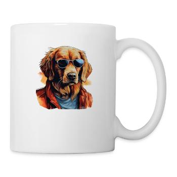 Golden retriever on the streets | Dog lovers - Mug - white - Right