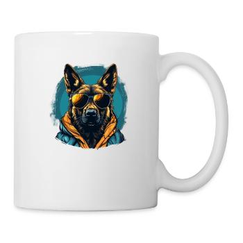 Urban Guardian: Sheepdog street vibes - Mug - white - Right